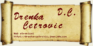 Drenka Četrović vizit kartica